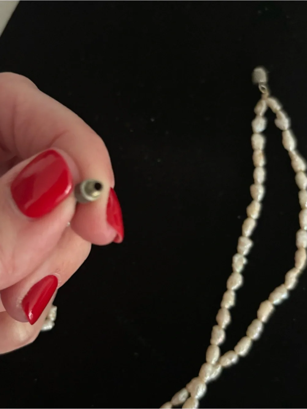Vintage Double-strand Freshwater Rice Pearl Necklace - Picture 6 of 8